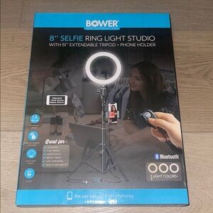 ❤️NEW!!!❤️ Bower 8'' Selfie Ring Light Studio with Tripod.